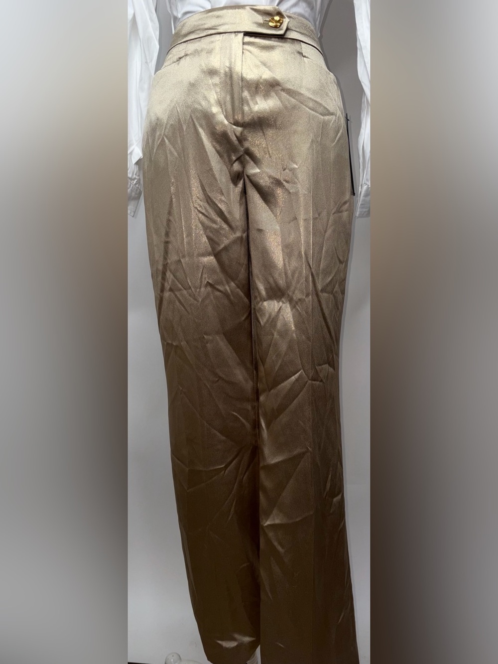 NWT Donna Karan Champagne Satin Dress Pants